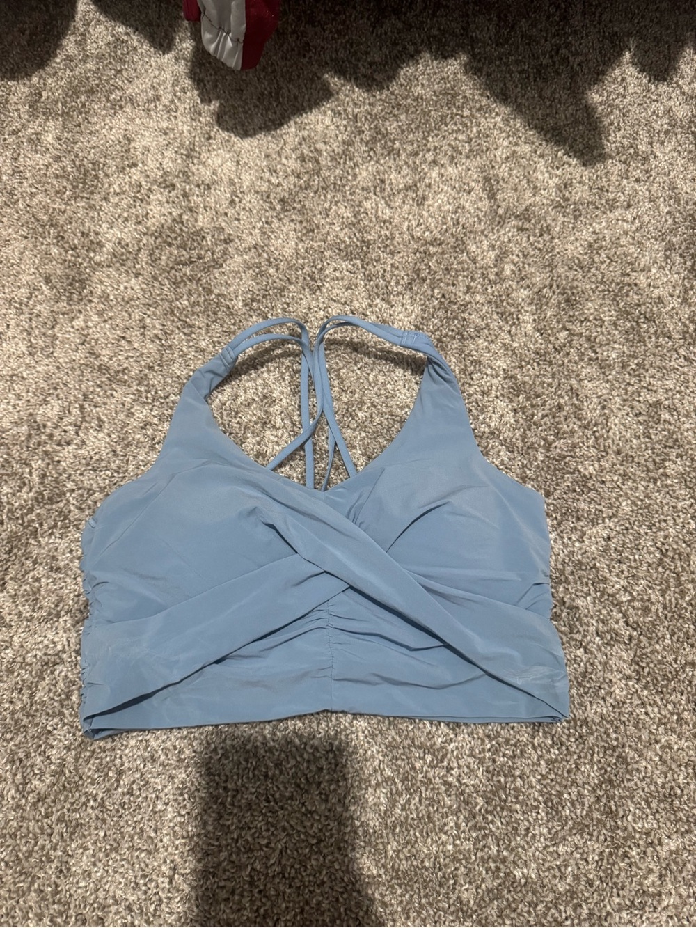 knix Powder Blue Cross-Front Sports Bra Size Snall